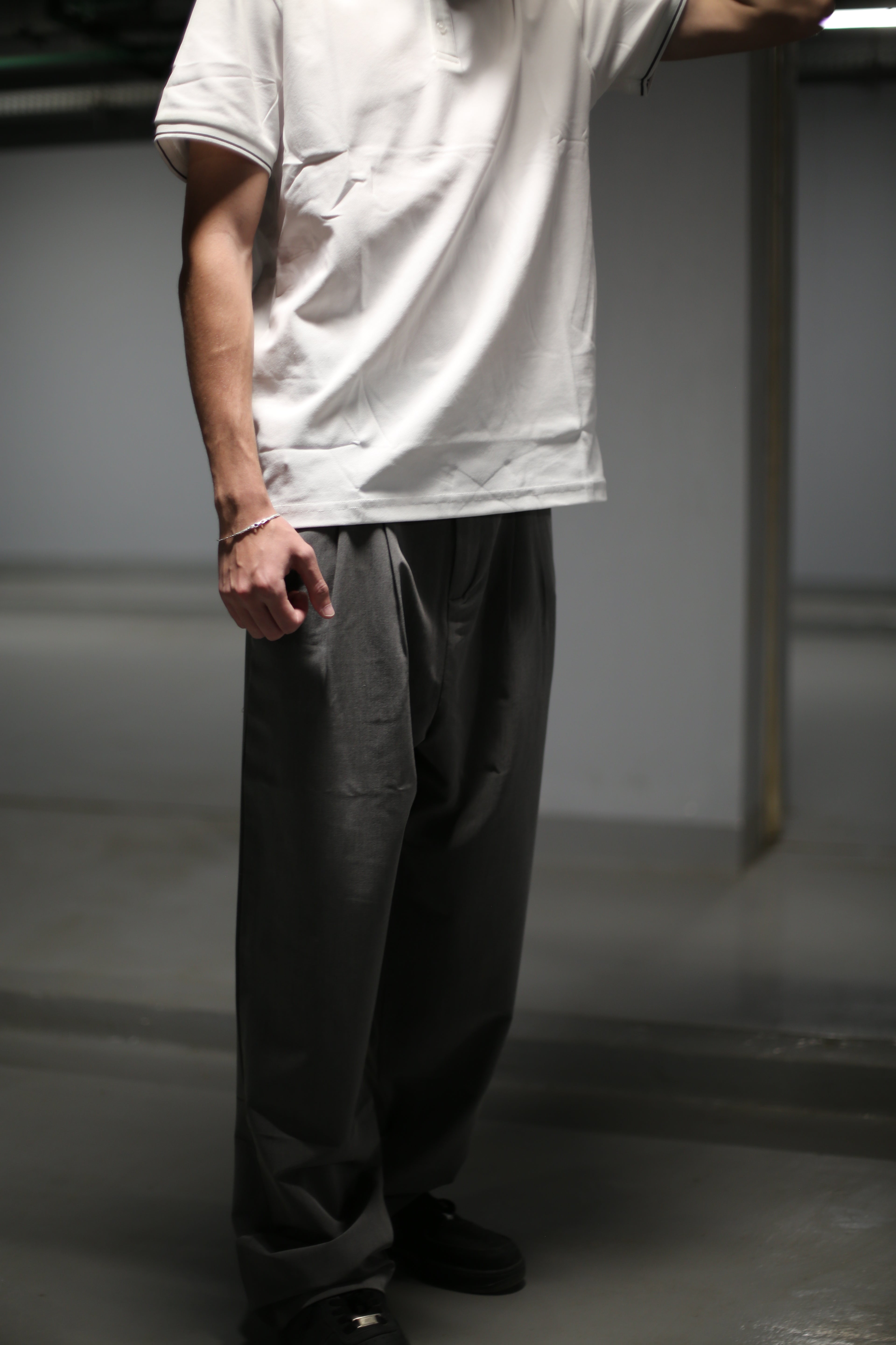 GREY STRUCTURE PANTS