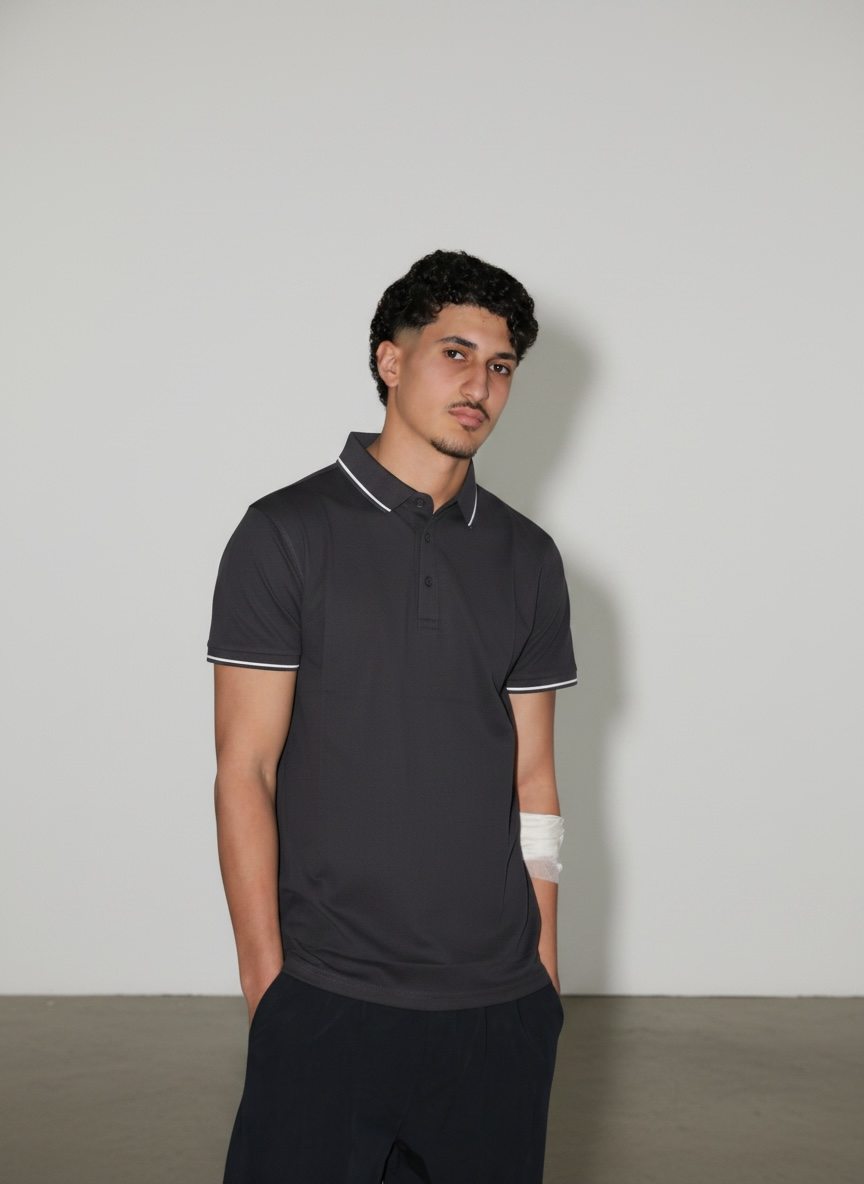 THE FOUNDER BLACK POLO